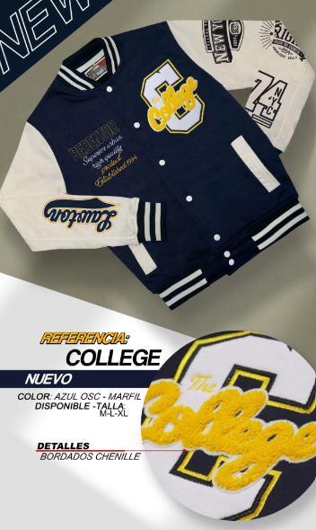 <strong>CHAQUETA BEISBOLERA<strong>